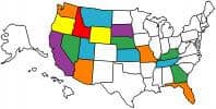The Learning Banks Visited States Map 2013-2014